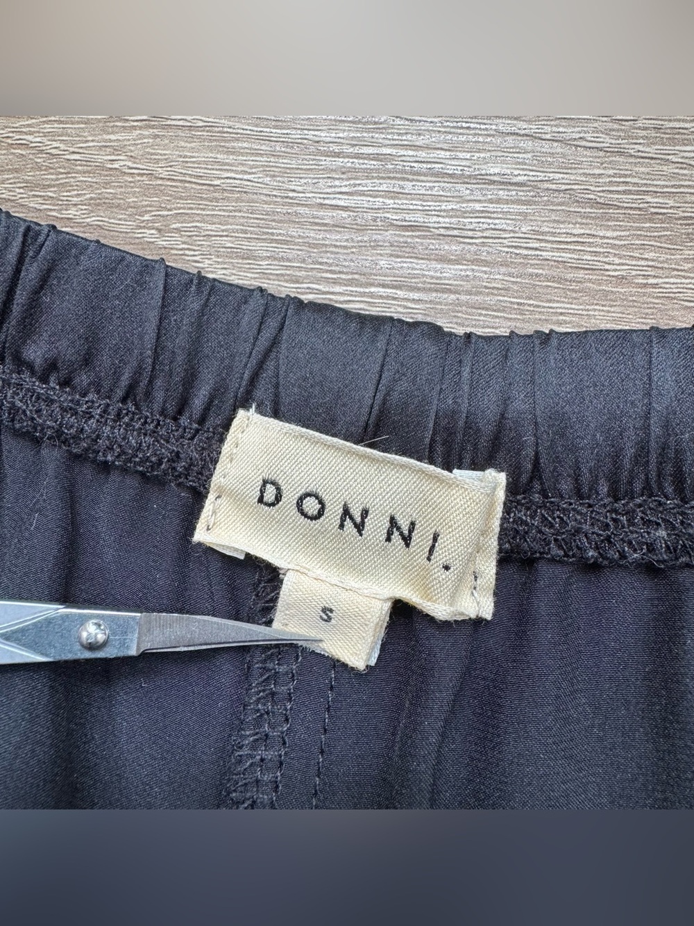 DONNI The Silk Stripe Crop Pants Jet Black Small - Picture 7 of 14